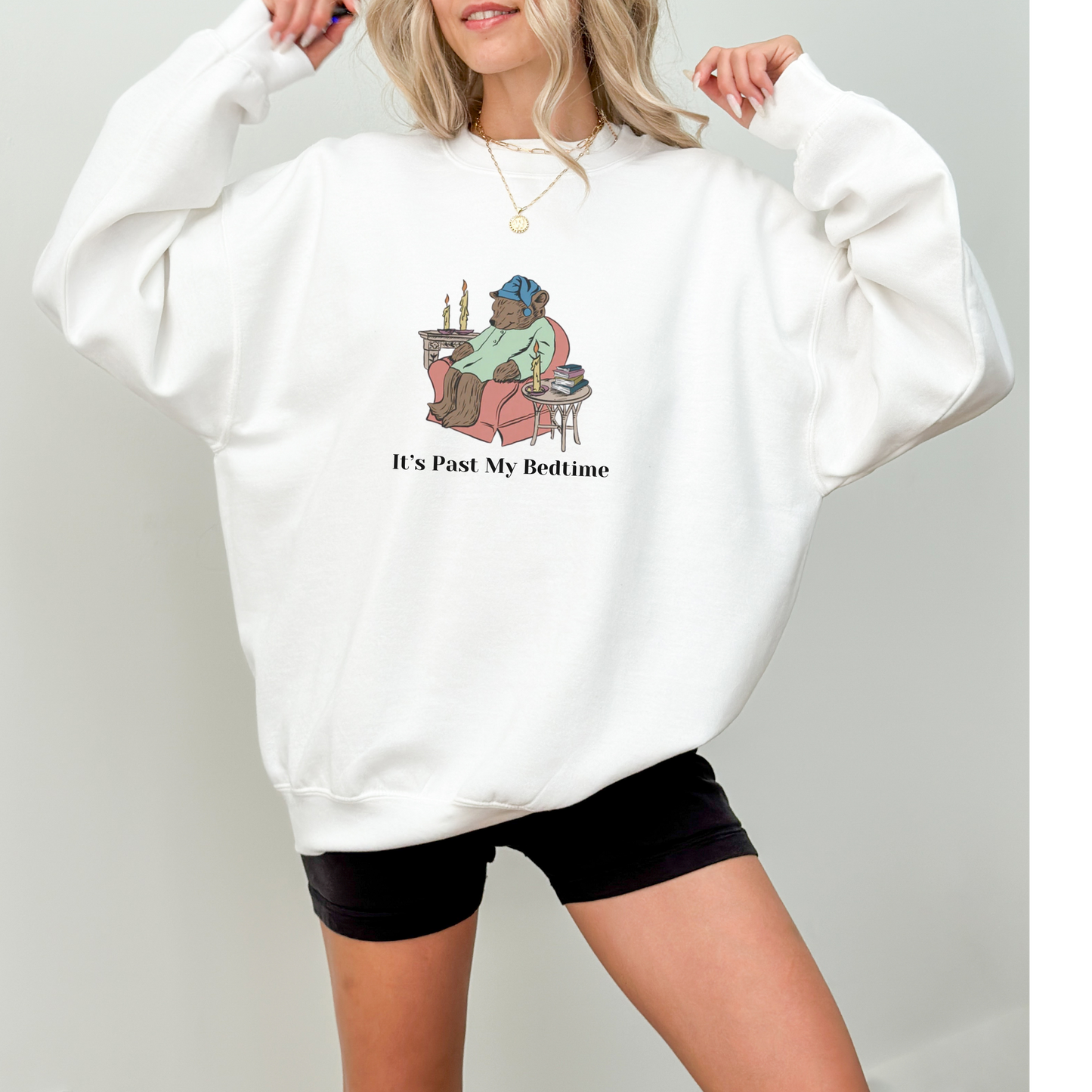 It's Past My Bedtime Sleepy Bear Crewneck Sweatshirt