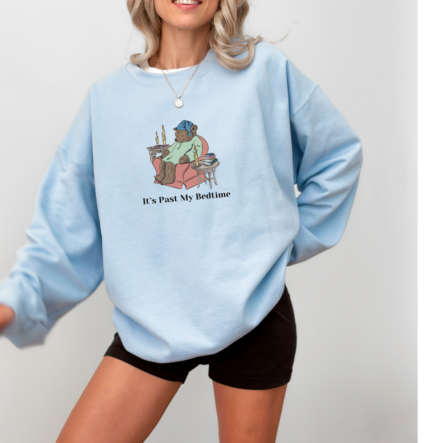 It's Past My Bedtime Sleepy Bear Crewneck Sweatshirt