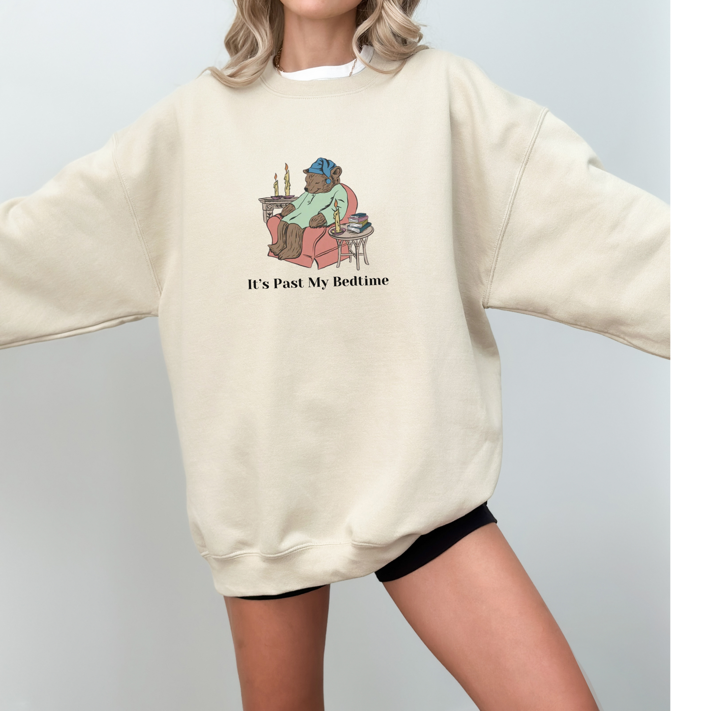 It's Past My Bedtime Sleepy Bear Crewneck Sweatshirt