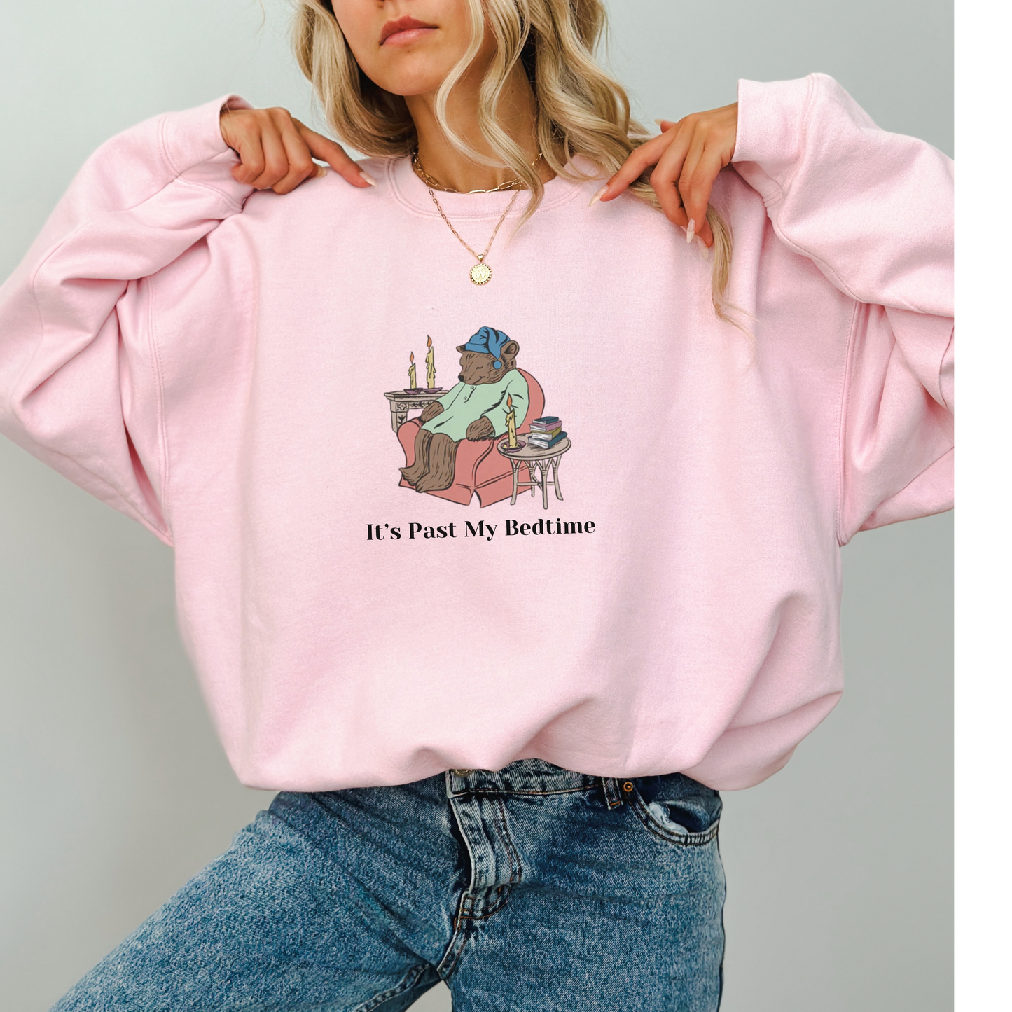 It's Past My Bedtime Sleepy Bear Crewneck Sweatshirt