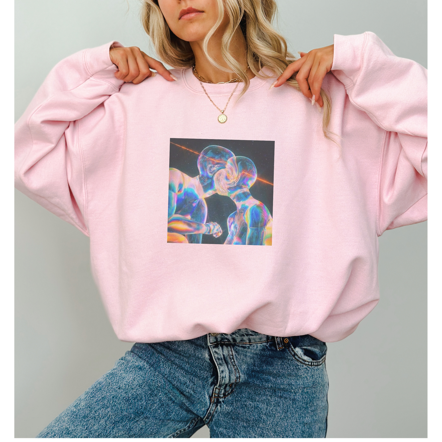 Soul Mates in Love Aesthetic Crewneck Sweatshirt