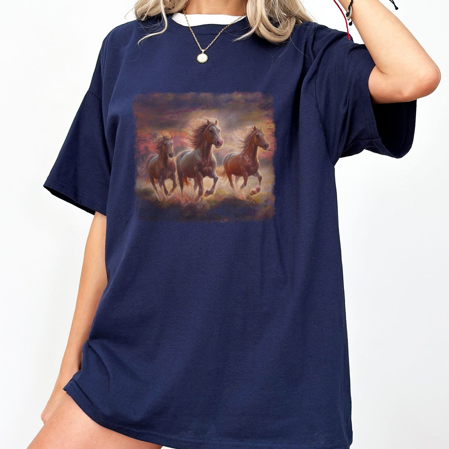 Majestic Horses Running Free Nostalgic Shirt