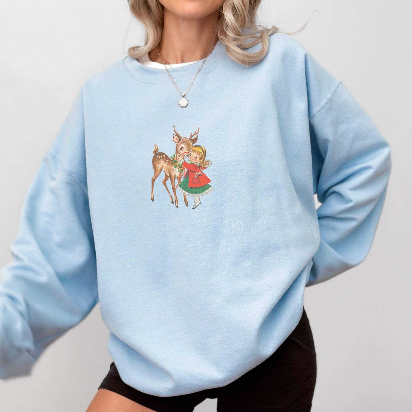 Vintage Christmas Deer Sweatshirt