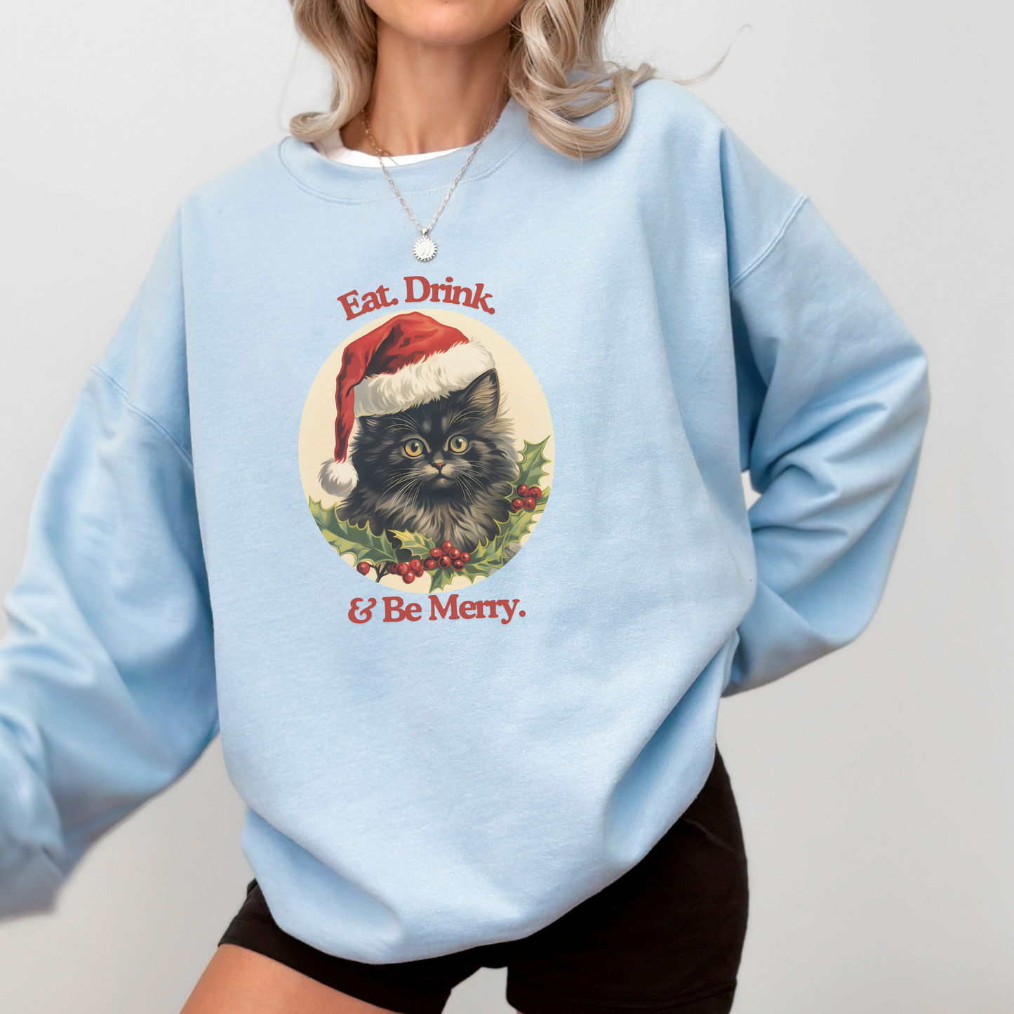 Vintage 90s Cat Christmas Sweater