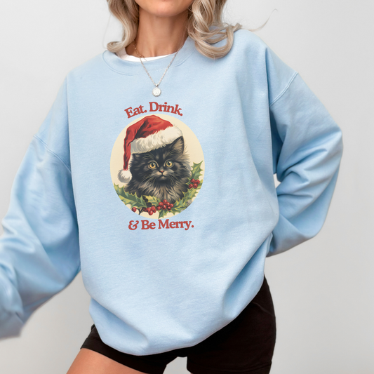 Vintage 90s Cat Christmas Sweater