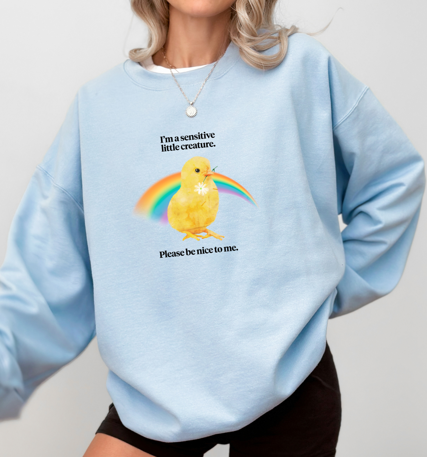 Trendy Y2K "I'm a sensitive creature" Aesthetic Funny Sweatshirt