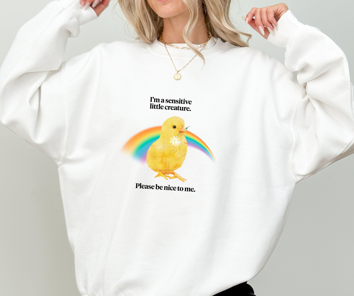 Trendy Y2K "I'm a sensitive creature" Aesthetic Funny Sweatshirt