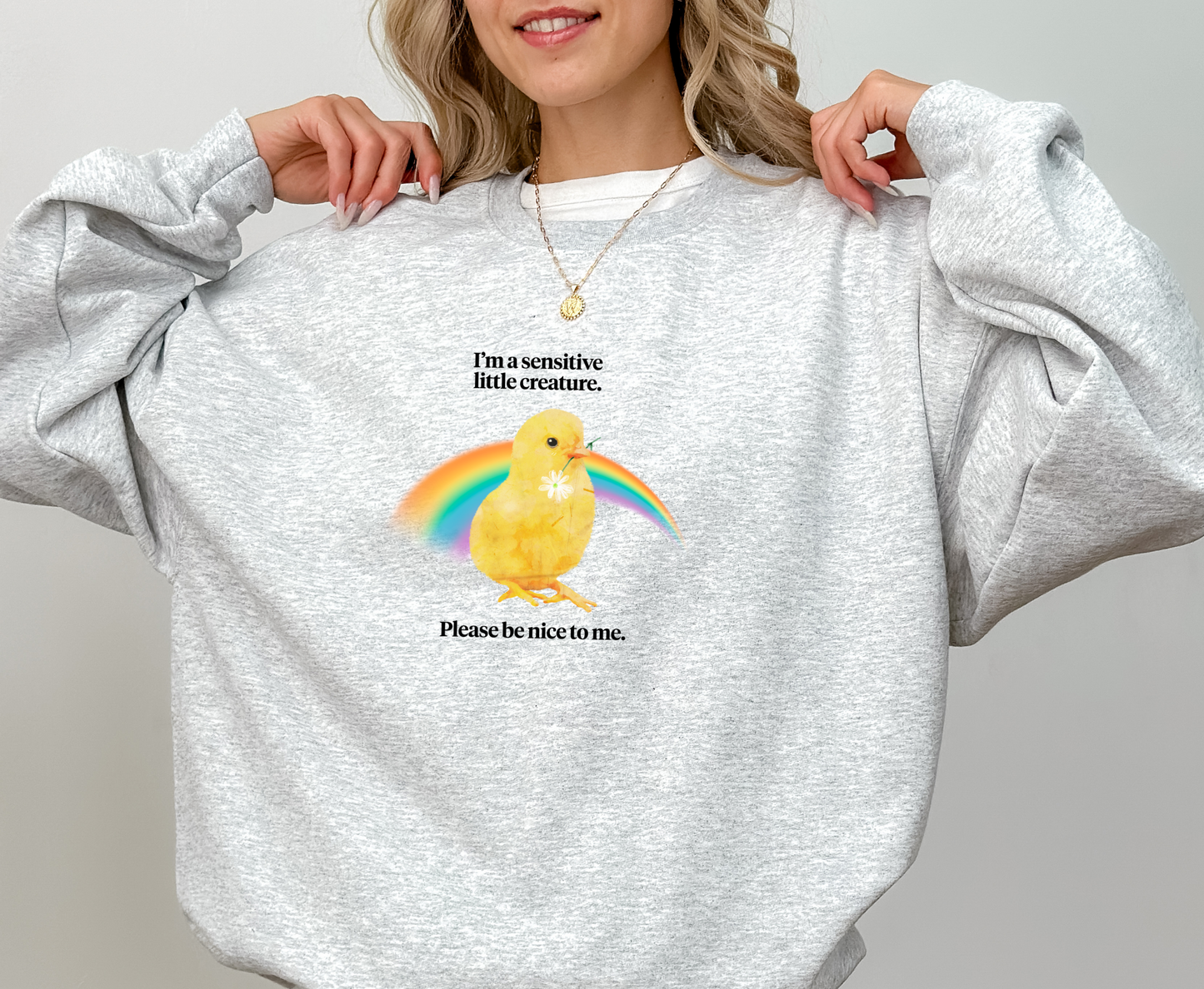 Trendy Y2K "I'm a sensitive creature" Aesthetic Funny Sweatshirt