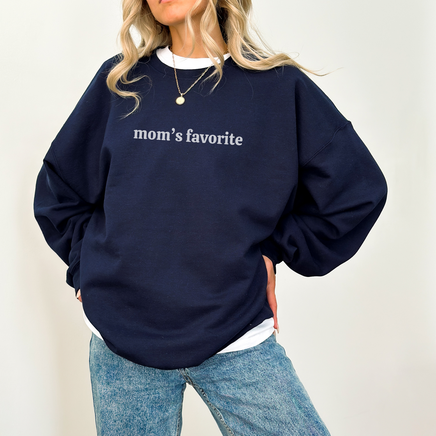 'Mom's Favorite' Funny Crewneck Sweatshirt