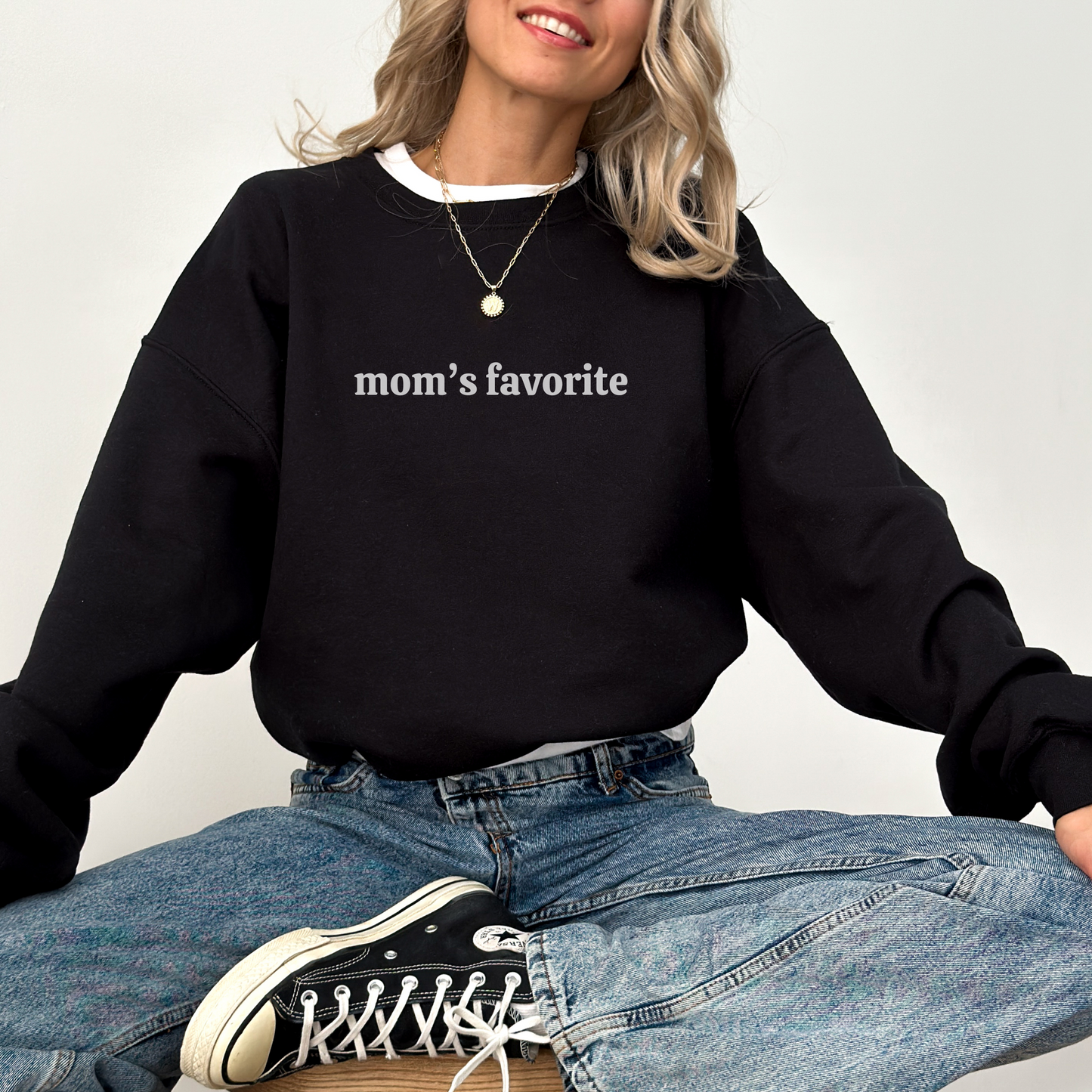 'Mom's Favorite' Funny Crewneck Sweatshirt