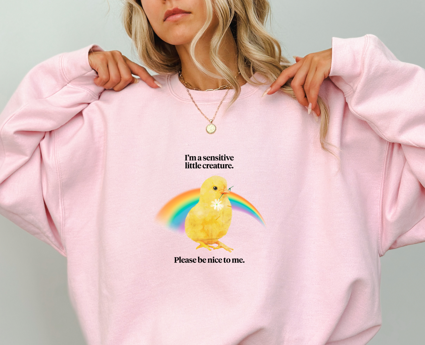 Trendy Y2K "I'm a sensitive creature" Aesthetic Funny Sweatshirt