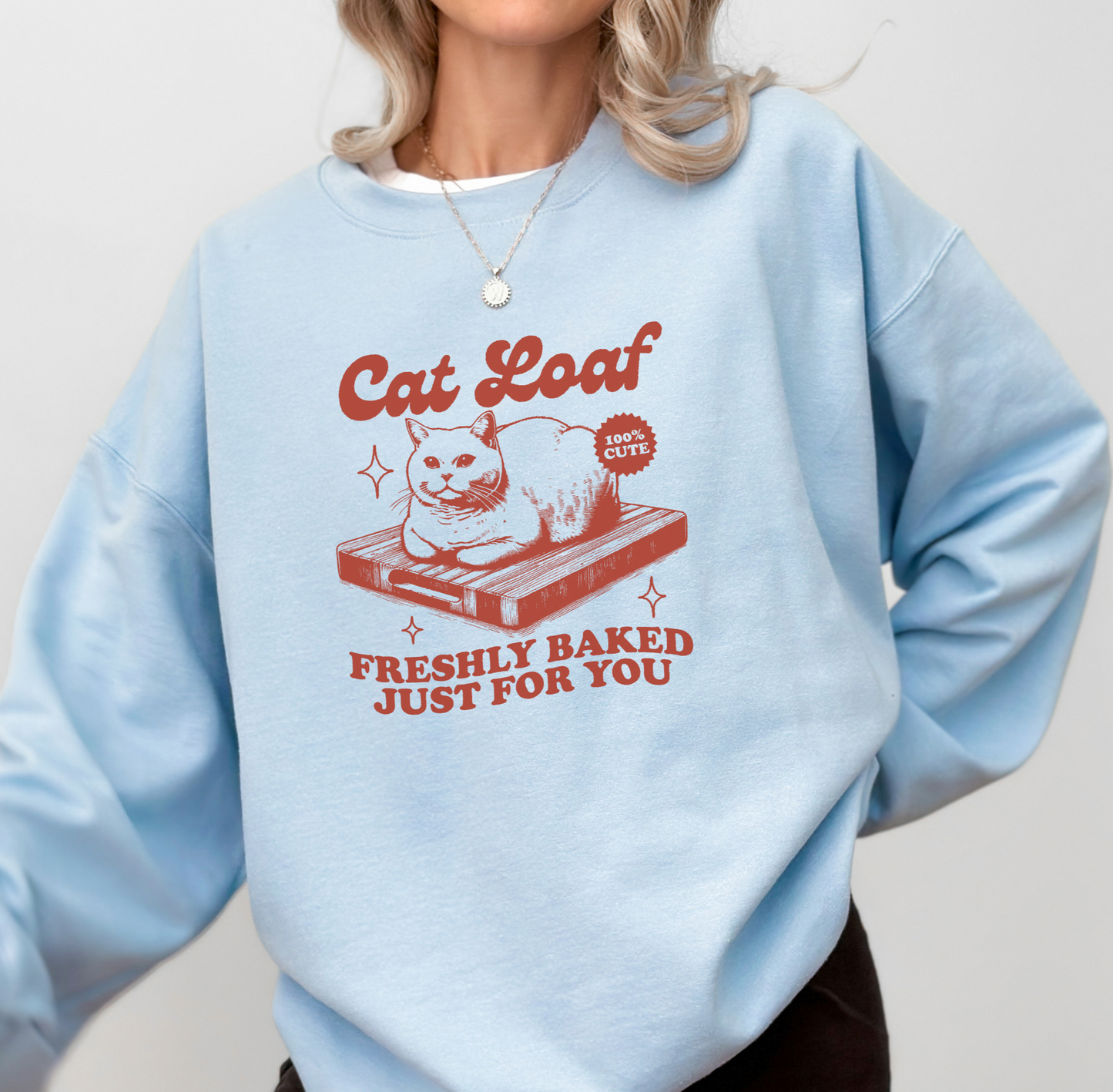 Y2K Aesthetic and Trendy "Cat Loaf" 2000's Style Sweatshirt