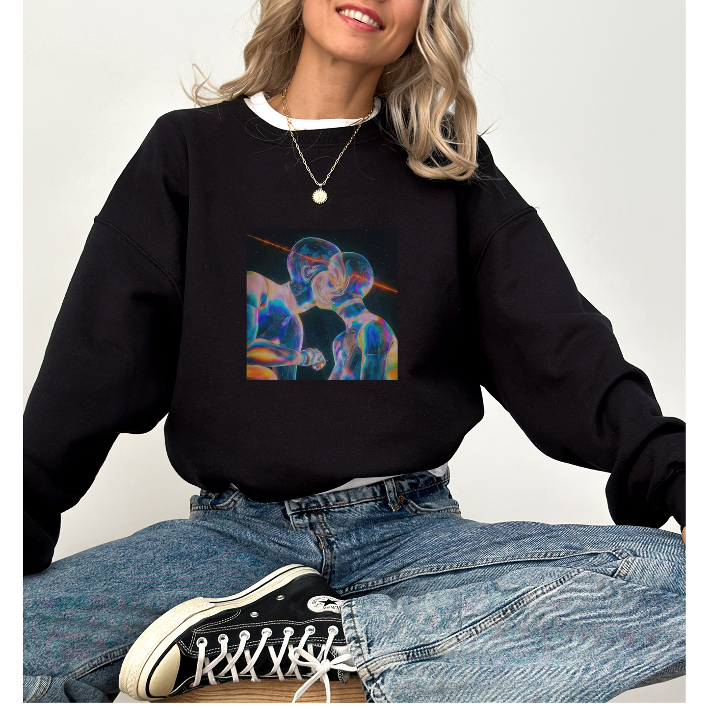 Soul Mates in Love Aesthetic Crewneck Sweatshirt